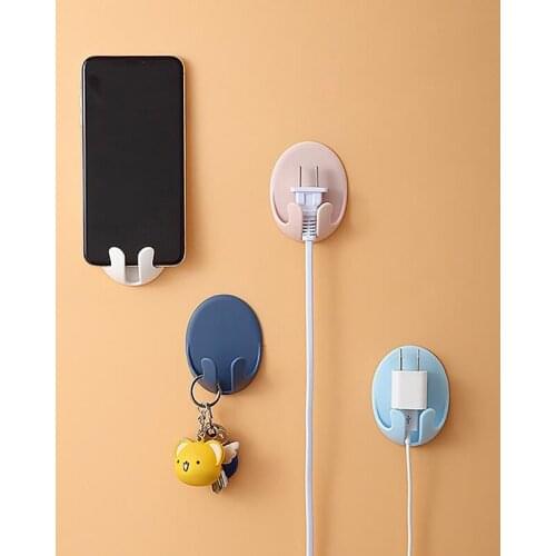 Plug Wire Socket Holder Hook Folding Cable Clip Home Kitchen Office Organizer