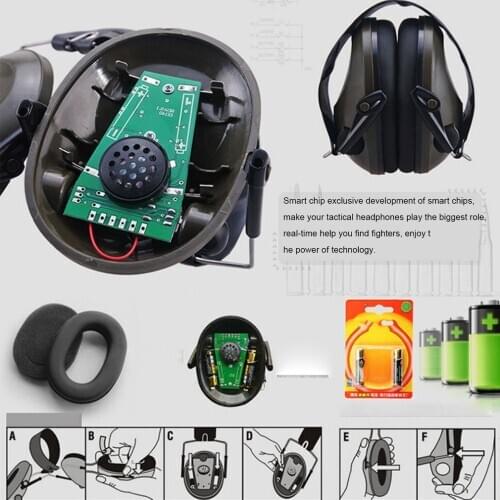 TAC 6S Foldable Design Anti-Noise Noise Canceling Tactical Shooting Headset Soft Padded Electronic Earmuff for Sport Hunting