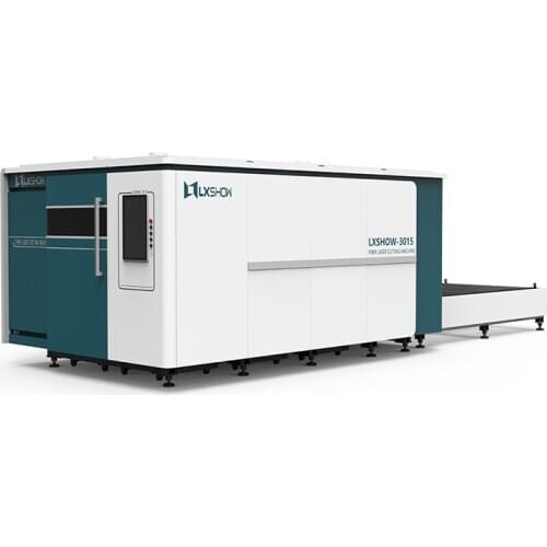 5% DISCOUNT BEST LXSHOW cnc enclosed type fiber laser cutting machine 1kw 2kw 3kw 4000 watt 4kw 4k watt for stainl