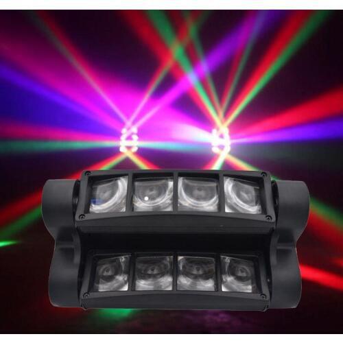 Mini LED 8x10W RGBW Moving Head Light LED Spider Beam Stage Lighting DMX 512 Spider Light Good for DJ Nightclub Party