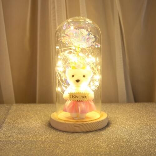 Led Night Light Decoration Light Christmas Valentines Day Decoration Night Light Lamp With Lamp Glass Cover Decoration