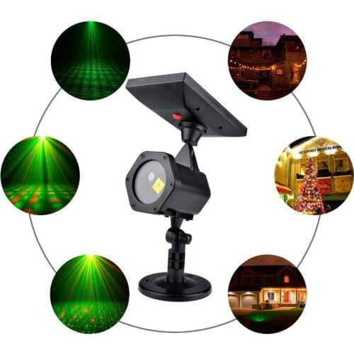 Snowflake LED Night Lamp Projector Solar Power Outdoor Waterproof Courtyard Color Laser Lawn Stage Lamp Christmas Decoration