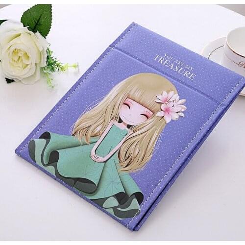 Korean Style Dressing Mirror Desktop Portable Mirror Portable Large Size Folding Makeup Mirror Cute Princess Mirror Small Mirror