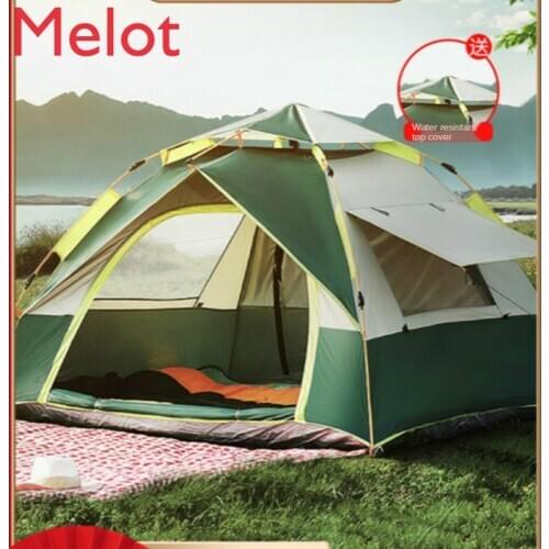 Tent Outdoor Camping Thickened Rainproof Outdoor Camping Equipment Full Set Rainproof Automatic Portable Indoor Folding