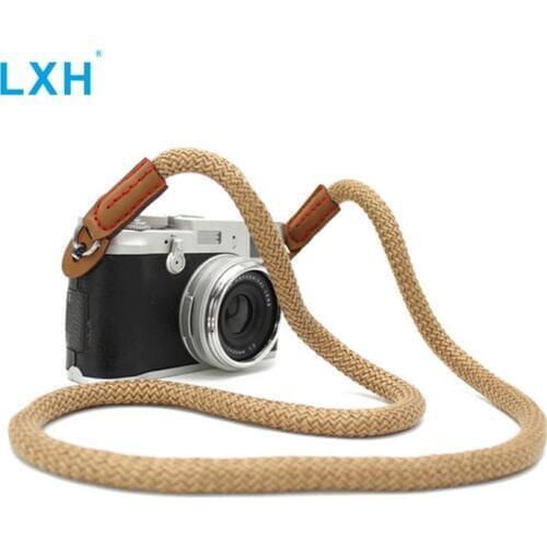 LXH Vintage canvas Camera Shoulder strap Camera Neck strap for Sony Nikon Leica Canon Fujifilm X100F X-T20 X-T10 X-T2 Strap Belt