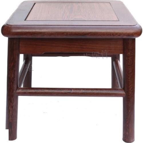 Wenge small square stool redwood stone vases of Buddha base solid wood carving handicraft furnishing articles
