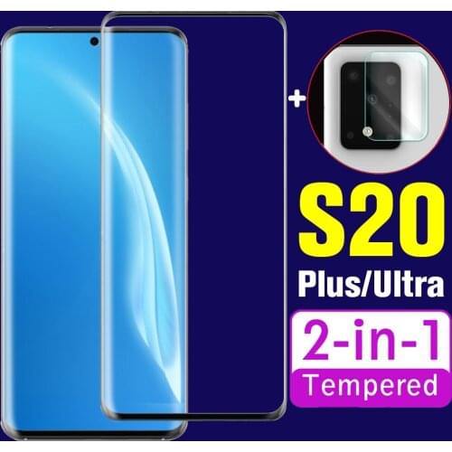 Galaxy s20 Ultra glass plus camara screen protector for samsung samsun s 20 s20ultra s20plus with lens film protective 2in1 3d