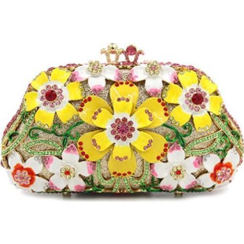 Women 2017 full Diamonds Evening Bags Day Clutch purse Women Crystal wallets Chain Shoulder Bag Mochila Bolsa Feminina Handbag