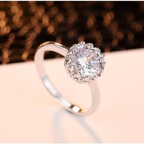 Woman Ring The Perfect Gift For Girlfriend The Perfect Gift For Girlfriend Gold And Silver color Two-tone Crown Ring