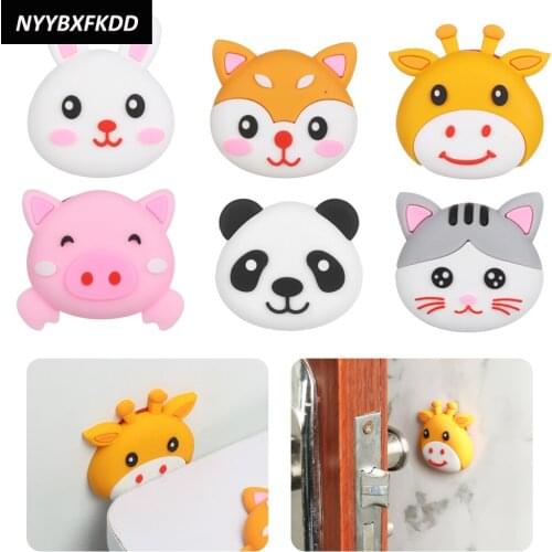 1 PC New Silicone Wall Protector Door Handle Bumper Guard Stopper Self Adhesive Rubber Round Door Crash Pad Anti-slip Sticker