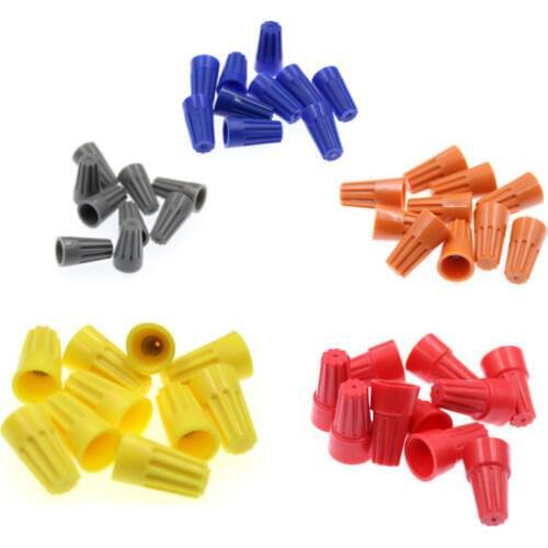 100PCS Electrical Wire Connection Screw Twist Connector Cap w/ Spring Insert Assortment Kit