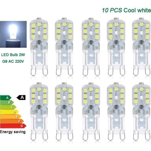 10x G9 LED bulbs COB 2W Capsule warm/cool white SMD 2835 Lighting chip Corn lamps AC DC 12V Replace halogen Ceiling lights beads