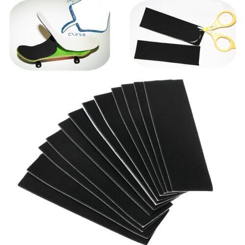 12PCS Wooden Fingerboard Deck Uncut Tape Stickers Black Foam Grip Tape Stickers