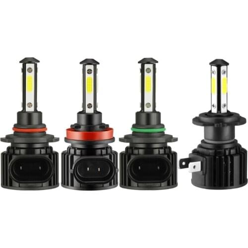 2pcs 4-Sides H7 H11 9005 9006 LED Headlight Car Headlamp 6000K 360 Degree High Low Beam Bulbs Auto Fog Light