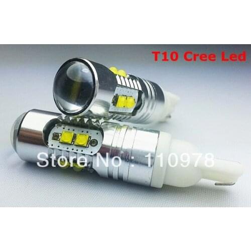 2pcs CREE XBD Chips 50W T10 W5W 194 168 921 LED Width Lamp car wedge light bulb white