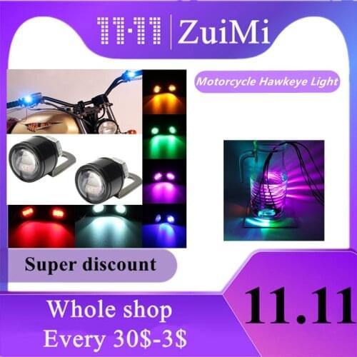 Motorcycle Lights LED Handlebar Eagle Eye Spotlight Mirror Flash Headlight Driving Fog Lamps Motros Accessories Tools 2Pcs