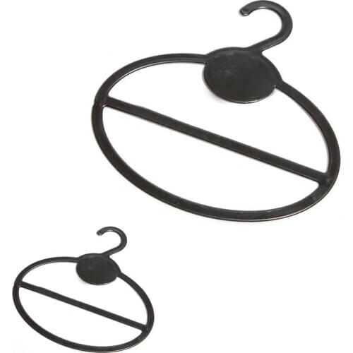 20x Scarf Shawl Tie Holder Organizer Oval Plastic Hangers Storage Hangers Black Size:13.5cm(Length)×12.5cm(Diameter)×13.5cm(Heig
