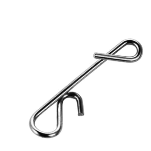 50pcs/lot Stainless Steel Fishing Snaps Fastlock Clips Safety Connector Size S-XXL Pesca Accessories Tackle For Lures Hooks