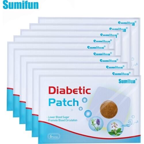 Sumifun 60pcs Burning Fat Diabetic Patch Natural Herbal Cure Lower Blood Glucose Treatment Blood Balance Medical Diabetes Patch