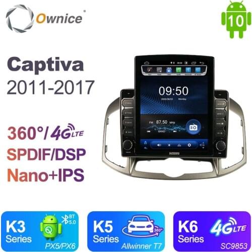 For Chevrolet Captiva 2011 2012 -2017 Ownice Android 10 Car Radio GPS navigation DVD video Player DSP Carplay 4G LTE Tesla Style
