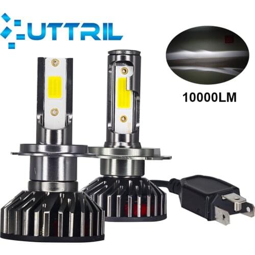 Uttril LED H4 H7 Car Headlight 3000K 4300K 5000K 6500K 8000K H1 H8 H9 H11 9005 HB3 9006 HB4 LED Bulb Auto Fog Lamp 12V 10000LM