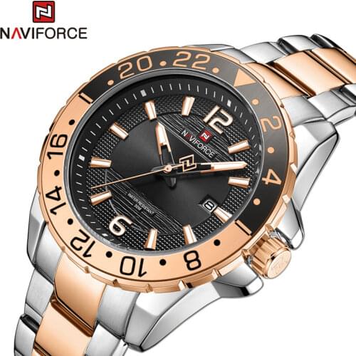 NAVIFORCE Watches Mens 2021 Date Calendar Top Brand Wristwatch Luxury Analog Relogio Masculino Waterproof Stainless Steel Clock