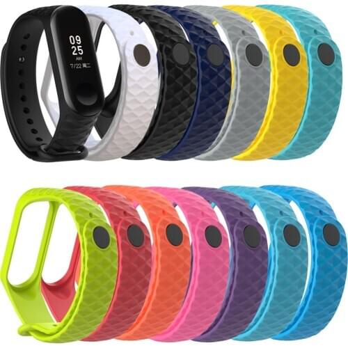 For Xiaomi Band 3 Bracelet Mi 3 Band Strap Replacement Wristband Straps Multicolor Replacement Silicone Solid Color Wristbands