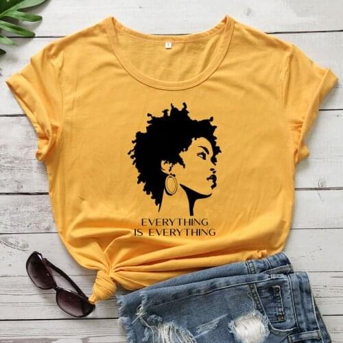 Everything Is Every Thing T-shirt Trendy Music Concern Tshirt Camiseta Casual Women Short Sleeve Graphic Hippie Tee Shirt Top