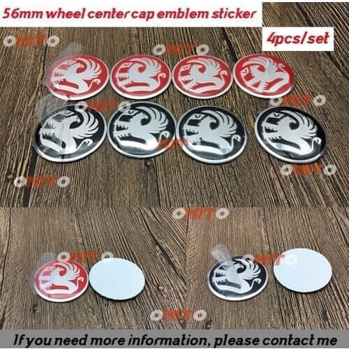 HOT SALE 4PC 56MM 2.2" Car Decoration Label Sign Aluminium VAUXHALL logo Car Wheel Emblem Sticker Dust-proof Badge Cover Decal