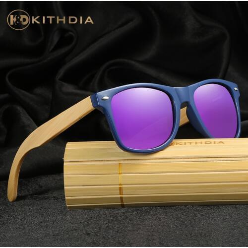 KITHDIA Bamboo Polarized Sunglasses Men Wooden Sun glasses Women Brand Designer Original Wood Glasses Oculos de sol masculino