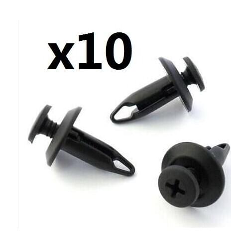 10x 6mm For Loch Kunststoff-verkleidung & Verkleidung Clips- Honda For Suzuki For Yamaha