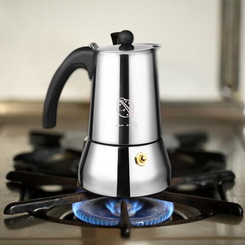 200/300ML Stainless Steel Coffee Pot Mocha Espresso Latte Percolator Stove Coffee Maker Pot Percolator Drink Tool Stovetop