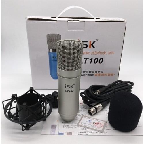 ISK AT100 Condenser Microphone For Recording Studio,Broadcasting Station,Stage Performance,Network Karaoke,With Shock Mount
