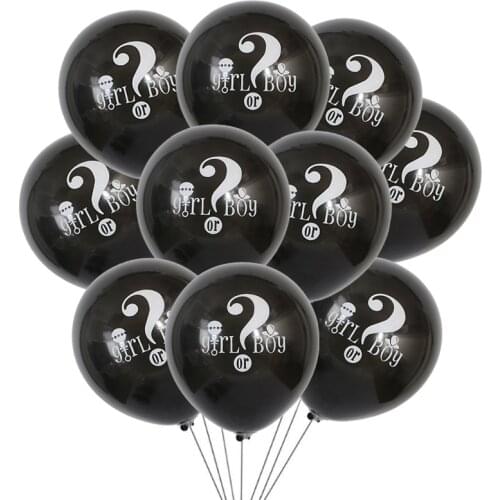 Gender revealing balloon he or she boy or girl 10 inch 10pcs baby gender revealing party latex balloon wholesale