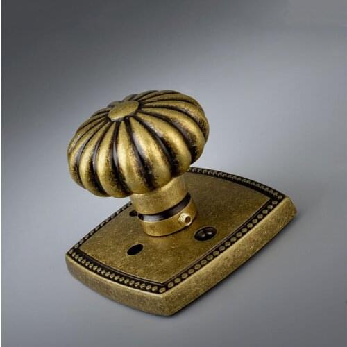 Brass Bathroom Door Lock Antique European Washing Room Handle Locks Dummy Privacy Passage Knob