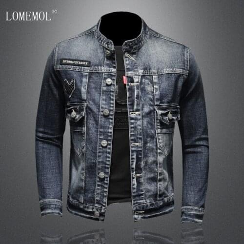 Мужские джинсовые куртки LOMEMOL China At AliExpress