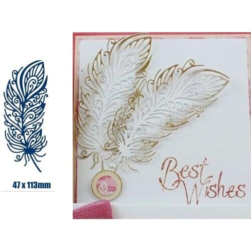 DIY Feather Metal Cutting Dies Scrapbooking Card Making Embossing Craft Dies