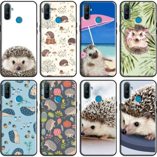 Hedgehog Cute Soft For OPPO Realme 7 Pro 6 X7 X50 C11 C3 GT Case For OnePlus Nord 8T 7T 8 Pro Phone Cover