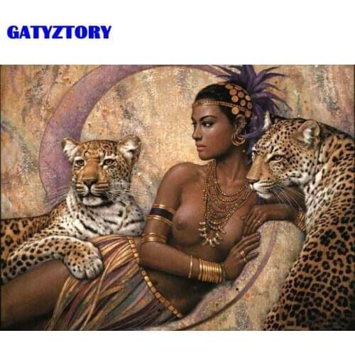 Frameless Figure Painting DIY Digital Painting By Numbers Modern Wall Art Hand Painted Oil Painting For Home Decoration Artwork