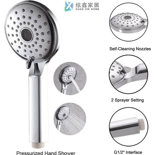 Hand Shower OEM Head Multi Function ABS Electroplating Pressurized Shower Head New Fashion Bathroom Accessories