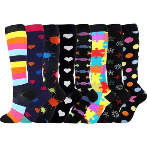 58 Styles Men and Women Compression Socks For Edema Diabetes Varicose Veins Cycling Running Marathon Sports Stocking Male Female