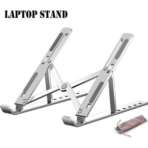 Portable Aluminium Foldable Notebook Laptop Stand Support Laptop Base Macbook Pro Holder Adjustable Bracket Computer Accessories