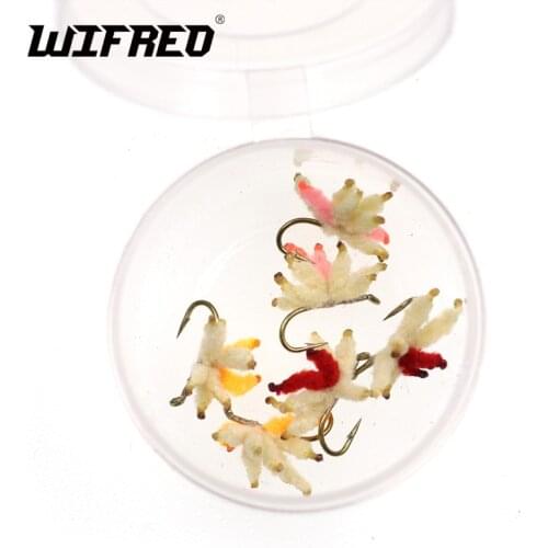 Wifreo 6PCS/box Carp Fishing Fake Artificial Maggots Clusters Carp Tackle Maggot Ball Bait Winter Using the Maggot Feeder Size18