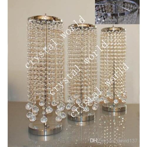 Sale by bulk Elegant Crystal table top chandelier centerpieces for wedding decorate