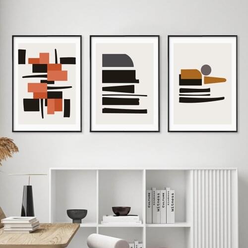 SURE LIFE Abstract Geometric Canvas Paintings Famous Nordic Posters Prints Wall Art Pictures Bedroom Living Room Home Decor