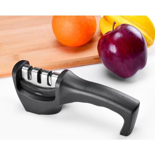 Vinipiak Kitchen Professional Knife Sharpener For Straight Knife Diamond Carbide Three Stage knife sharpener