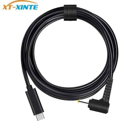 XT-XINTE 1.5m Portable 65W Type-C Male to DC 6.0x3.7mm Male PD Charger Connector Adapter Cable for Asus for Acer for Samsung