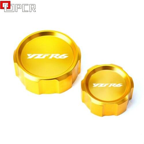 For yamaha YZF R6 2009-2021 2015 2016 2017 2018 2019 2020 YZFR6 YZF-R6 Motorcycle Front & Rear Brake Reservoir Fluid Cover