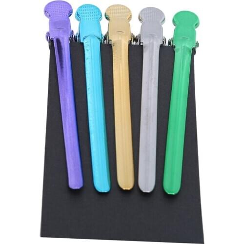 12PCS/Box Metal Hairdressing Clip Alligator Hair Clamp Hairpins DIY Barber Salon Hairstyling Sectioning Tools 3 Color