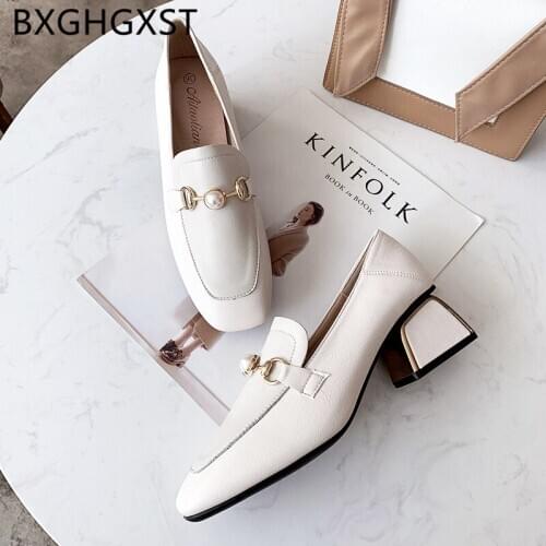Ladies office shoes women mules high heels slippers designer heels 2020 italian genuine leather shoes women zapatos mujer casual